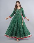 Bandhni Flared Long Kurti Medium Large Size #6341212